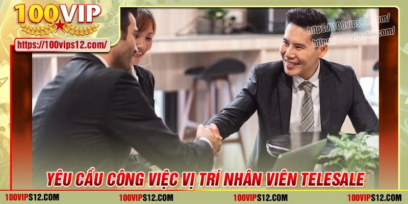 Yêu cầu công việc dành cho vị trí nhân viên Telesale 100Vip